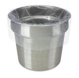 Disposable Pan Liners Fits 6 Qt. or 7 Qt. Steam Table Round Insets by PanSaver – Large, 7.0 quarts, Nylon Resin, Clear, Model 42011