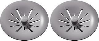 Elkay Quartz Perfect Drain 3-1/2" Removable Polymer Basket Strainer and Rubber Stopper Greystone - LKPDQSGS (Pack of 2)