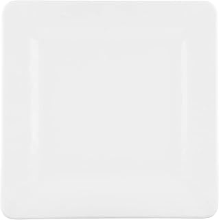 Elite Global Solutions D7SQRR-W Square Pebble Plate, 7" sq. x 1/2" h., Melamine, White (Pack of 6)