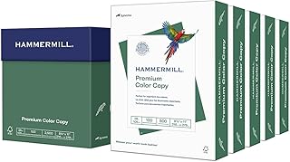 Hammermill 8.5-inch x 11-inch Premium Color Copy Paper, 28 lbs., 100 Brightness, 2500 Sheet/Carton (102450)