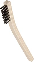 Weiler 44637 0.012" Wire Size, 7-1/2" X 1/2" Block Size, 3 X 7 No. Of Rows, Straight Black Nylon Fill, Wood Block, Small Hand Scratch Brush