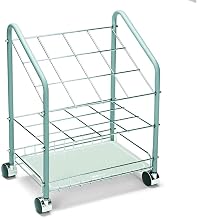 Safco 12 Compartment Tubular Steel Wire Mobile Roll File |100lbs Total Load Capacity | Easy Visibility & Access | Storage Home, Office & Classroom