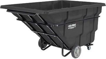 Global Industrial Extra Heavy Duty Plastic Tilt Truck, 2750 Lbs. Cap, Black
