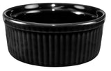 Ceramic Fluted Ramekin by International Tableware – 6 oz, Ceramic, Black, Model RAMF-8-B