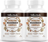 10-in-1 Mushroom Supplement Complex – High Potency Lion’s Mane, Cordyceps, Reishi & Turkey Tail Capsules – Nootropic Brain Support for Memory, Focus & Energy – 60 Day Supply
