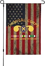 US Chemical Corps Desert Storm Veteran Double-Sided Garden Flag 12.5" x 18" Yard Lawn Outdoor Decor36