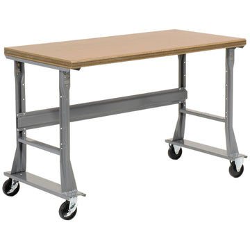 Mobile Fixed Height Workbench by Global Industrial – 36"L x 60"W x 39.75"H, Steel, Gray, Model 183442A