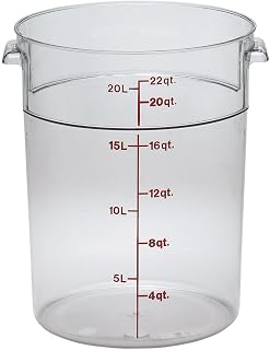 Cambro (RFSCW22135 22 qt Round Polycarbonate Food Storage Container - Camwear (Pack of 6)