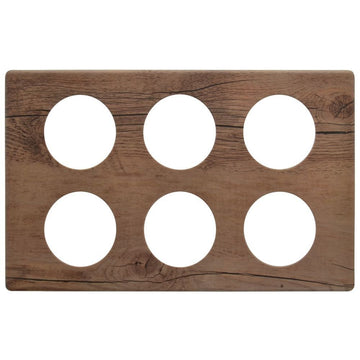 Cold Bar Tiles with Bain Marie Cut Outs Driftwood Melamine - 21" L x 12 3/4" W by HUBERT – Melamine, Driftwood, Model H0078-DRIFTWOOD