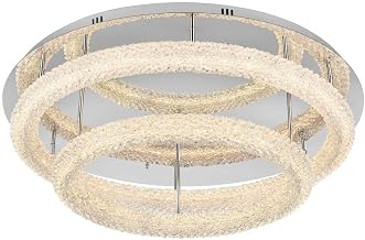 Elegant Lighting Bowen 33.5" Led Flush Mount in Chrome