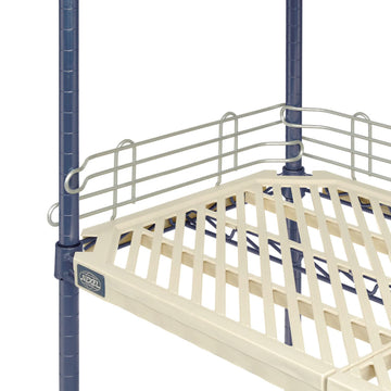 Plastic Mat Ledge Size: 4" H x 42" W x 1.5" D by Nexel – 6"L x 43"W x 4"H, Metal, Clear, Model PML42Z