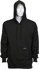 MCR Safety Flame Resistant FR Hooded Pullover Sweatshirt, Black, Small