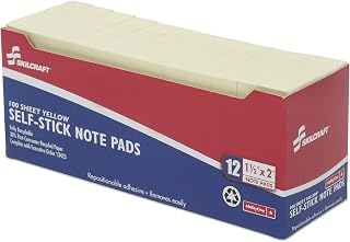 AbilityOne NSN1167866 - Self-Stick Note Pad - Yellow - Plain - 1-1/2" x 2"