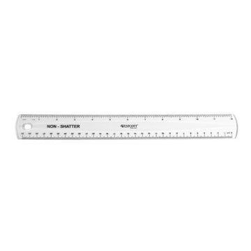 Shatterproof Ruler by Westcott – SINGLE, Plastic, Clear, Model 13862