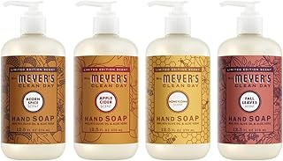 Mrs. MEYER'S Clean Day Liquid Hand Soap Variety Pack 12.5 Fl Oz Each, 1 CT (Acorn Spice + Apple Cider + Fall Leaves + Honeycomb)