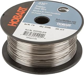 Hobart ER308L Stainless MIG Welding Wire 0.030 in, 2 lb Spool | ER308L stainless MIG wire for 304L, 321 and 347 stainless; low-carbon; low-temp notch toughness