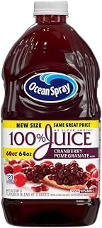 Ocean Spray 100% Juice Cranberry Pomegranate Juice Blend, 64 Fl Oz Bottle (Pack of 8)