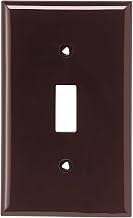 Eaton 5134B Standard Size Nylon 1-Gang Toggle Switch Wallplate, Brown