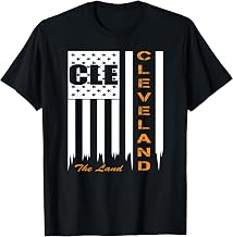 The Land Cleveland T-Shirt with CLE American Flag T-Shirt