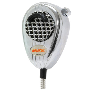 Road King Chrome Noise Canceling CB Microphone with Chrome Flex Cord by RoadKing – 170.27 cubic inches, Metal, Silver, Model RK56CHSS