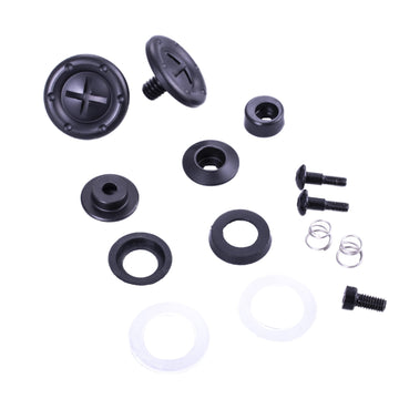 205991RQP Helmet Hardware - Pivots/Posts/Screws Included - Black - Kit by RaceQuip – Standard, Plastic, Black, Model RQP205991