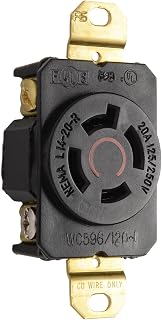 Pass & Seymour L1420R Turnlok Single Receptacle 4 wire 20amp 125/250v