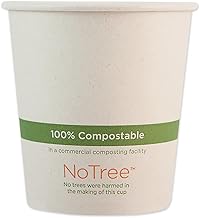 World Centric NoTree Paper Hot Cups, 10 oz, Natural, 1,000/Carton (CUSU10)