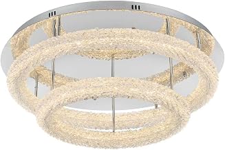 Elegant Lighting Bowen 29.5" Led Flush Mount in Chrome