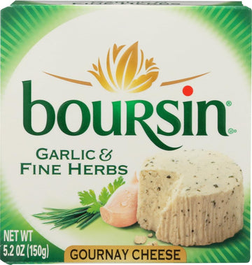 Garlic & Herb Creamy Cheese by Boursin – 5.2 Ounce (Pack of 12), No Color, Pack of 12, Model Cheese, Creamy, Boursin Garlic Herbs :