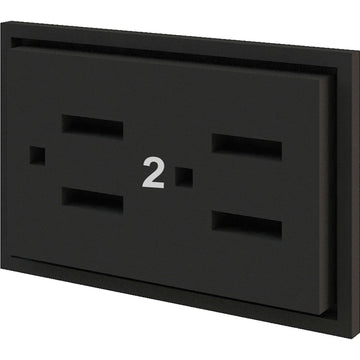 Interion Modular Partition Circuit 2 Receptacle by Global Industrial – Copper, Model GF-TEOR2000US