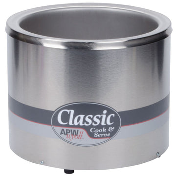 RCW-11-SP 11 Qt. Classic Countertop Cooker / Server by APW Wyott – 11 Quarts, Stainless Steel, Model RCW11SP