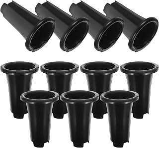 12pcs Black PP Orchid Nursery Pots for Succulent and Landscape Plants | Plain Simple Appearance, Rational Structure, Sturdy and Easy to Clean, Practical for Replanting and Gardening