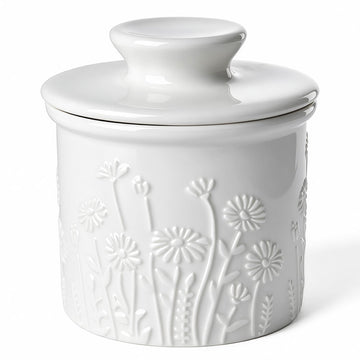 Sweese Porcelain Butter Keeper, 4 oz Water Seal Design, White