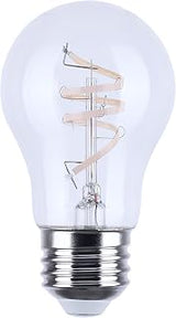 Satco 4 Watt, A15 Reminiscent LED Filament Light Bulb, 2700K, Warm White, 350 Lumens, 90 CRI, Clear Finish, Medium E26 Base, 360 Degree Beam, Dimmable, Wet Rated, Enclosed Fixture, 120V, CEC (1 Pack)