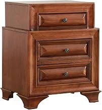 Starlight Canyon Home Brown Nightstand, 3 Dovetailed Drawers, Metal Glide, Transitional Design, Sturdy Frame, Functional Bedroom Storage Solution