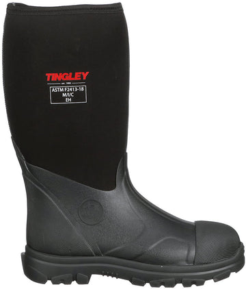 Badger Steel Toe Boot by TINGLEY – 7 Women/5 Men, Rubber, Black, Model 87251