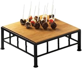 Cal-Mil 1711-5-60 Iron/Bamboo Riser, 5" Height, 12" Width, 12" Length, Iron/Bamboo