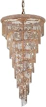 Elegant Lighting Value Spiral 26 Light Gold Chandelier Clear Royal Cut Crystal - Finish:Gold - Finish:Gold - Finish:Gold - Finish:Gold Gold