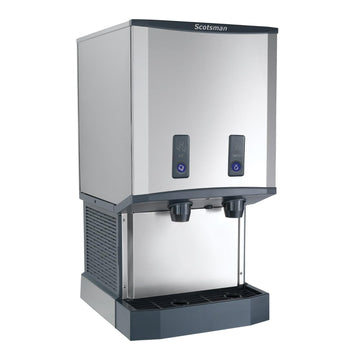 Meridian Push-Button Countertop Nugget Ice & Water Dispenser by Scotsman – 500-lb./Day XL Bin, 40.0 pounds, Stainless Steel, Model HID540AB-1