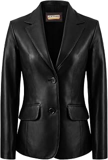 Everyday Leather Blazer Women Genuine Lambskin Leather Jacket Coat
