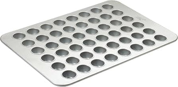 Winco 17 7/8" x 25 7/8" Mini Aluminized Steel Muffin Pan, 48 Cup (Mini)
