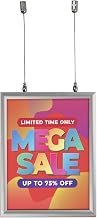 Azar Displays 300408 8.5" W x 11" H Double-Sided Hanging Snap Frame