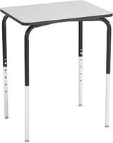 Learniture Collaborative Adjustable Height Student Desk for Classrooms and Offices, Heavy-Duty School Desk with Adjustable Legs, Set of 2, Gray/Black
