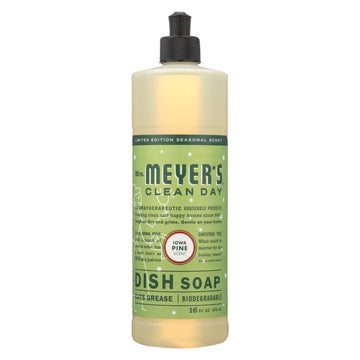 Liquid Dish Soap by Mrs. MEYER'S – 16 Fl Oz (Pack of 6), Plastic, No color, Pack of 6