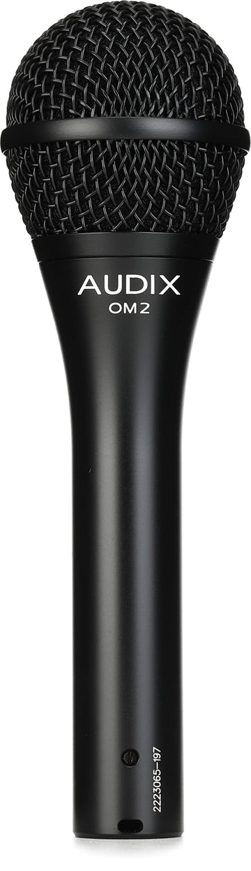 Dynamic Vocal Microphone by AUDIX – 2.00 x 2.00 x 7.00 Inches, Zinc alloy, black E-coat finish, steel, gold, Black, Model OM2
