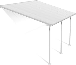 Palram - Canopia Feria 10' x 14' Patio Cover Canopy Awning, White/White