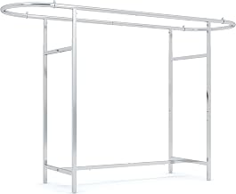 Econoco Double Bar Rack, Chrome, Rectangular Hangrail | Adjustable garment display, base & end rails included, professional-grade chrome adds durability & style to any retail space