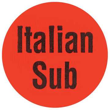 Italian Sub Labels Red Deli Dot Packaging Labels Black Imprint - 1"Dia 1000 Per Roll by HUBERT – 1 inch, Paper, Red, Pack of 1000, Model 88959