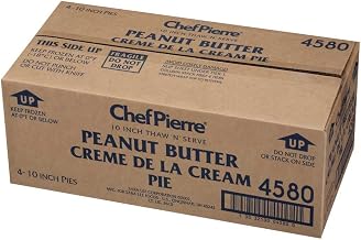 Sara Lee Chef Pierre Peanut Butter Creme de la Cream Pie, 10 inch -- 4 per case.