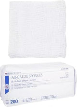 Henry Schein All-Gauze 4" x 4" Sponges, 12-Ply, Non-Sterile, 200 Ct